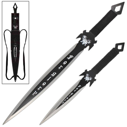 Lurid Souls For Glory Shaded Battle Sword With Throwing Knife