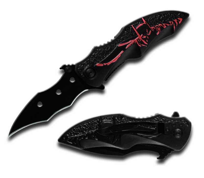 MidKnight Crusader Spring Assist Knife Red