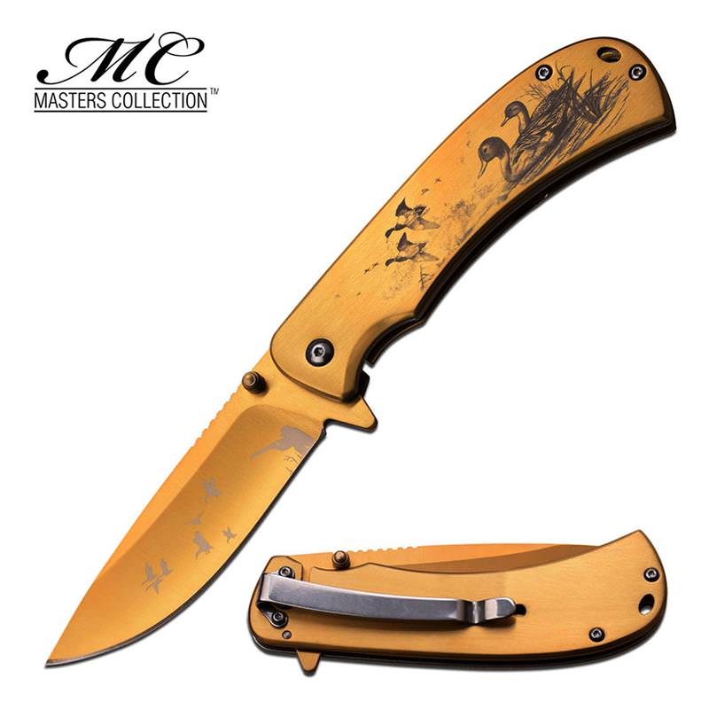 Master Collection Hunting Season All Gold Folding Knife