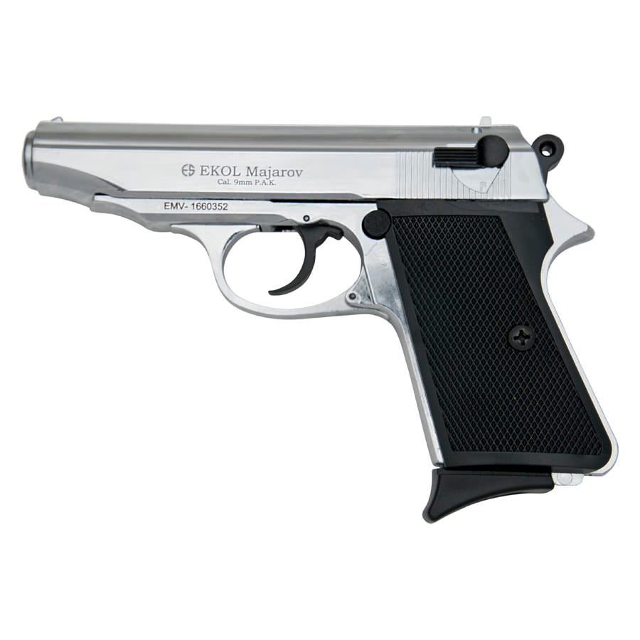 Majarov Semi Automatic Blank Firing Gun Chrome Finish