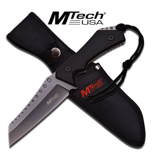 MTech USA Fixed Blade Military Style Tactical Chopper Knife Stone Wash