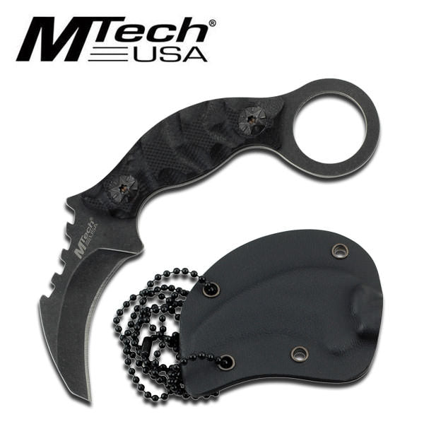 4.25" Hawk Karambit Tactical Combat Defense Neck Knife with Sheath