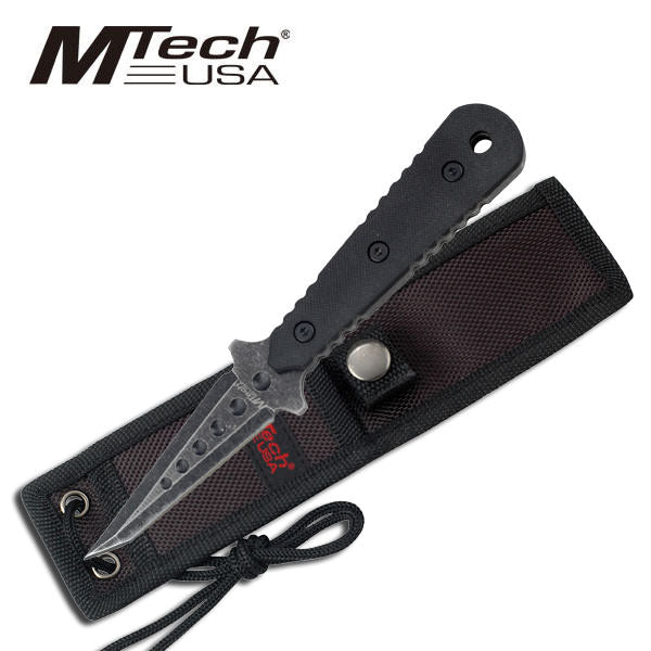 3MM Thick Full tang tanto blade, MTech Boot Knife with Black G10 Handle
