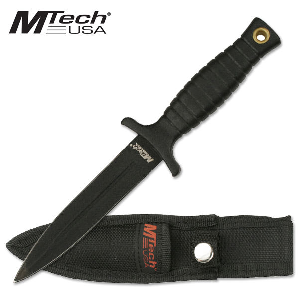 7 Inch 440 Stainless Steel Teflon Coat Blood Groove Boot Knife