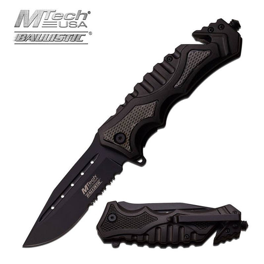MTech USA Ballistic Stylish Black Spring Assisted Knife