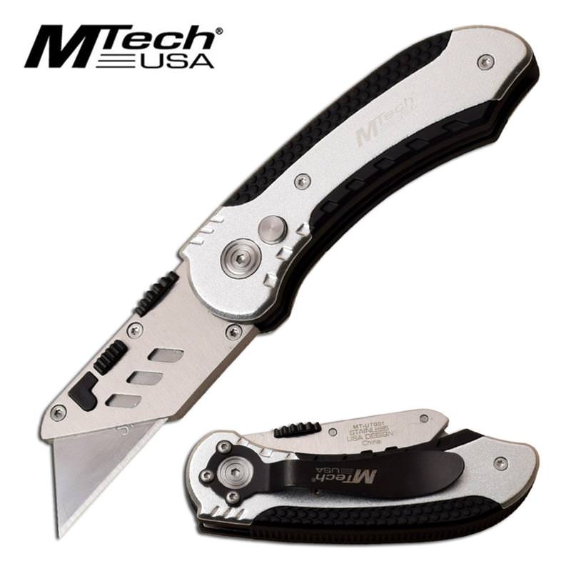 Utility Folding Razor Box Cutter Folding Knife With Button Lock
