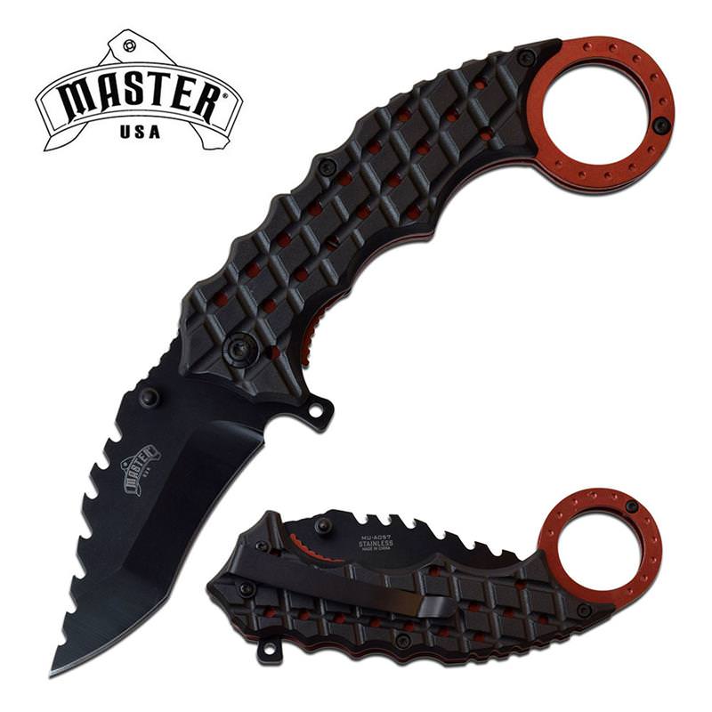 Karambit Reverse Sawblade Spring Assisted Folding Pocket Knife