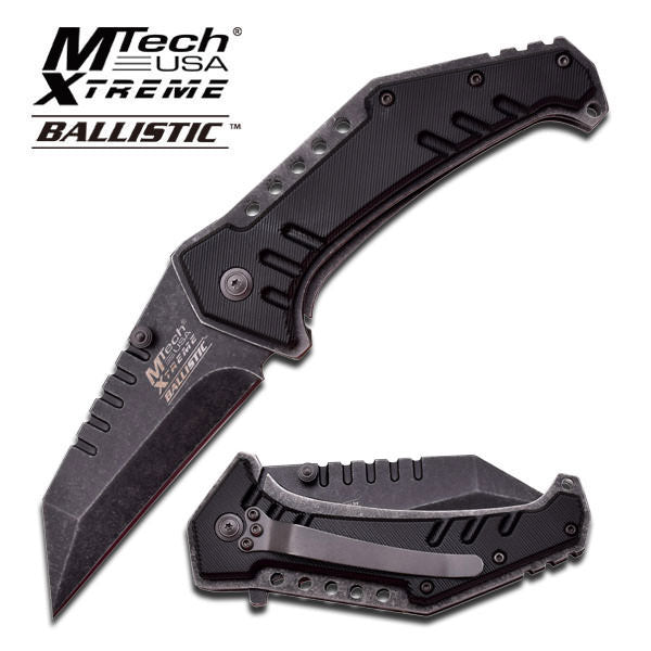 MTech USA Xtreme Ballistic Stonewash Razor Sharp blade Spring Assisted Knife