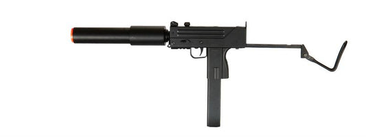 DE M-10 Mac 11 Metal Gearbox Submachine Airsoft SMG with Barrel Extension