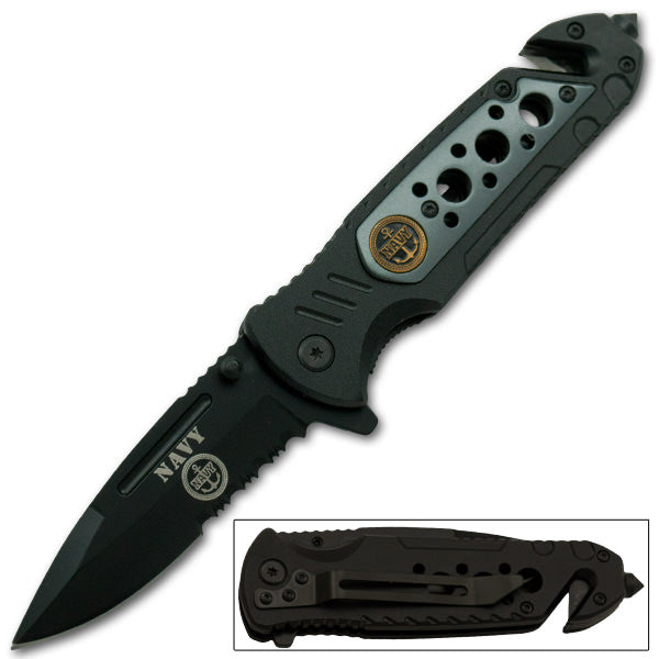NAVY Tactical Rescue Spring Assisted Knife