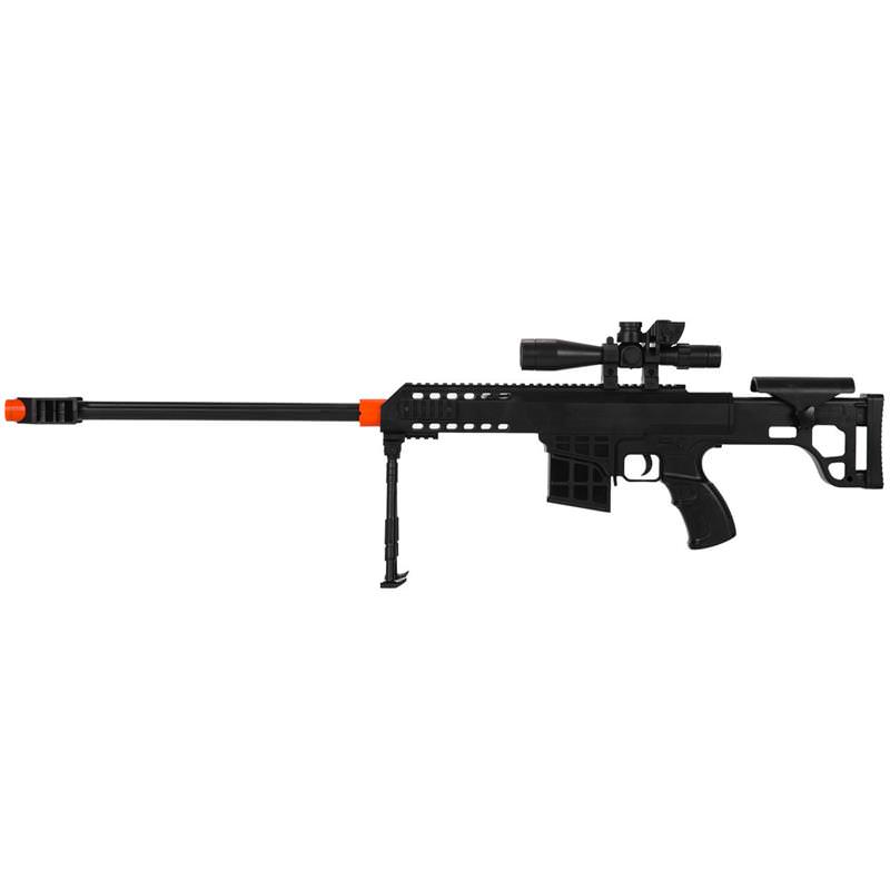 Mini Spring AirSoft Sniper Rifle Gun 250 FPS Laser Scope BiPod 6MM BB