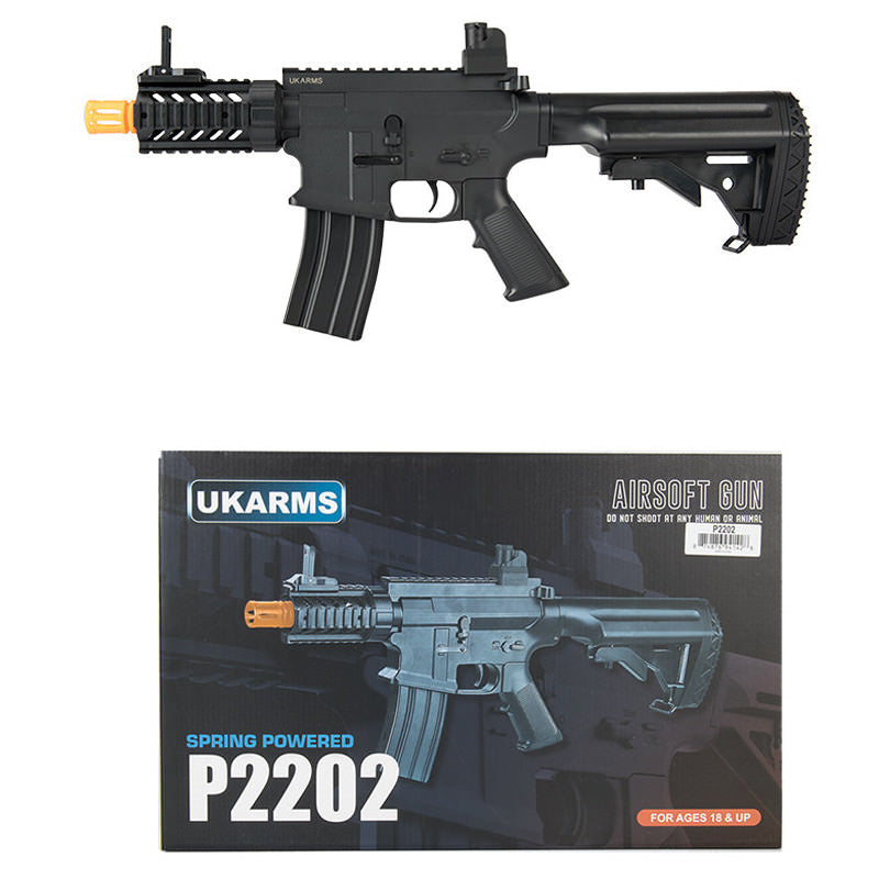 P2202 CQB 3.5" Quad RIS M4 Spring Airsoft Rifle 172 FPS With .20g BBs