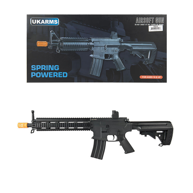 P2216 M4 Polymer Quad Picatinny Spring Airsoft Rifle FPS 200 W/ .20G BBs