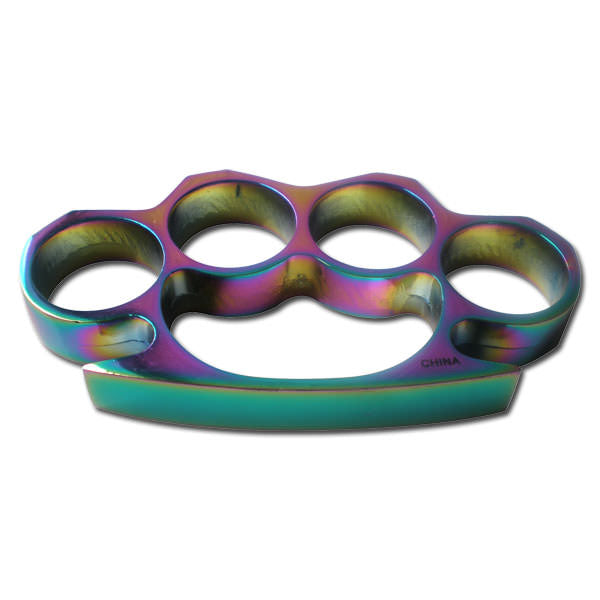 Heavy Titanium Finish Self DefenseBuckle Knuckles & Paperweight
