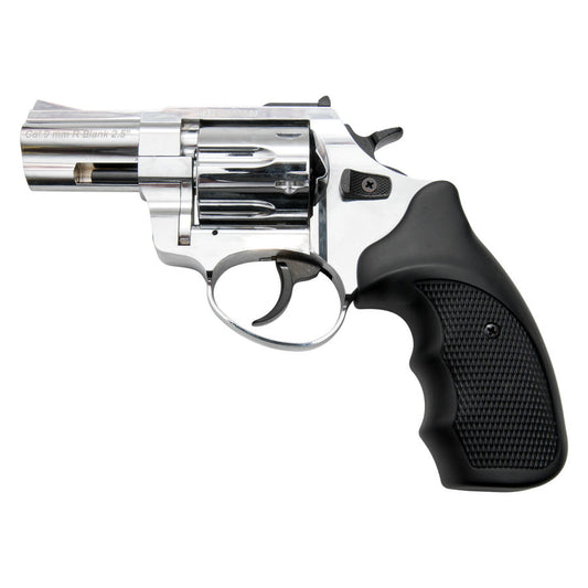 Stalker R1 2.5" Barrel Revolver Chrome Finish - 9mm Zoraki Blank Firing Gun