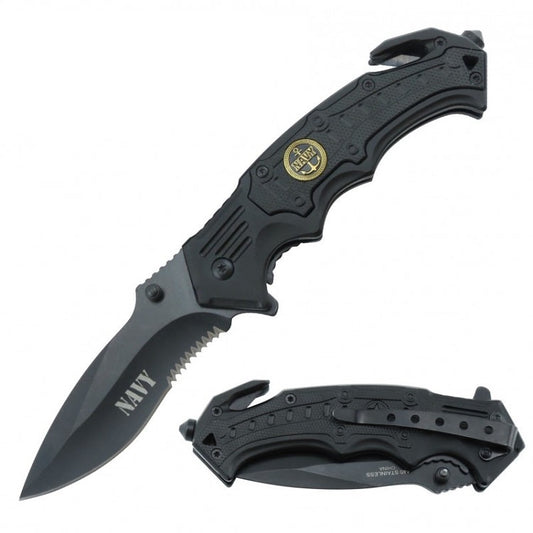 Spring Assist - 'Legal Auto Knife' - NAVY Military Fighter