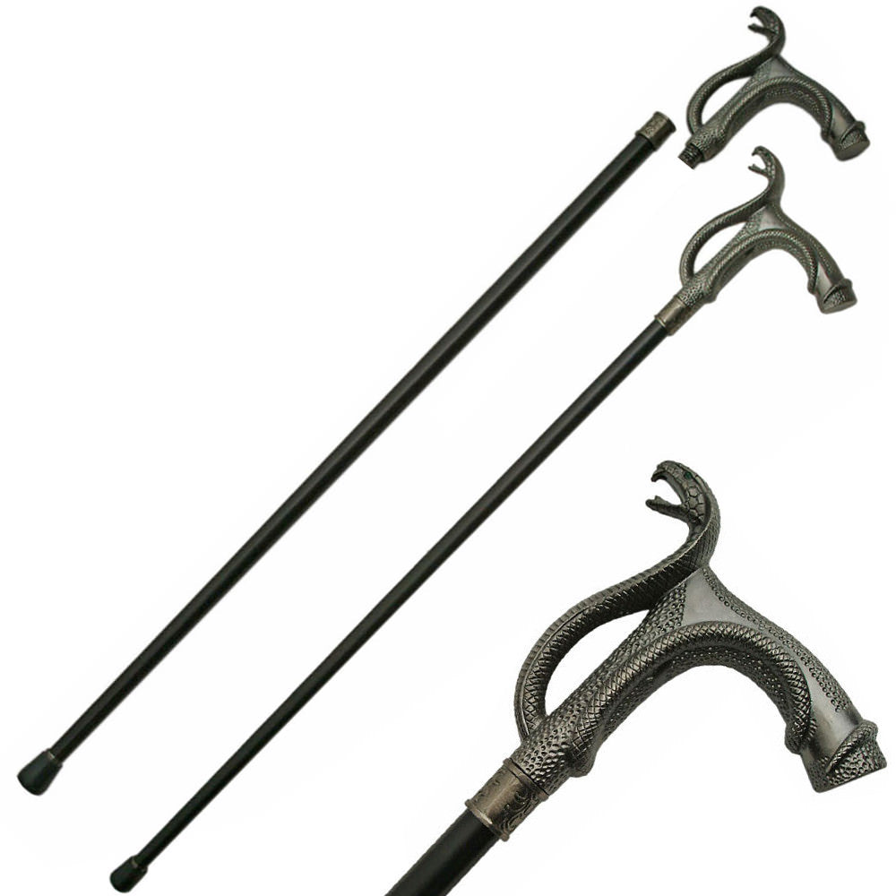 Brazen Serpent Cobra Gentleman's Walking Stick Cane