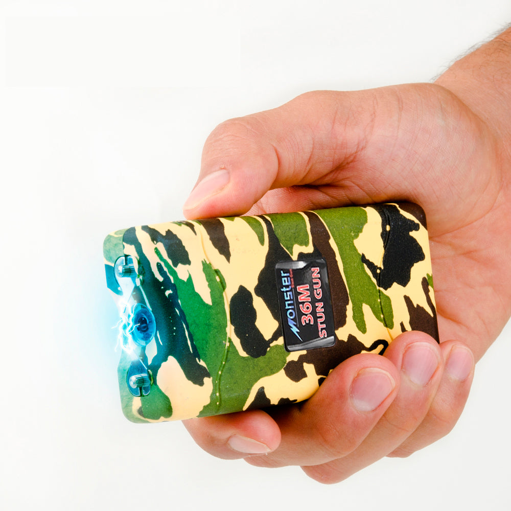 Camo Monster 36 Million Volt Rechargeable Stun Gun - LED Light