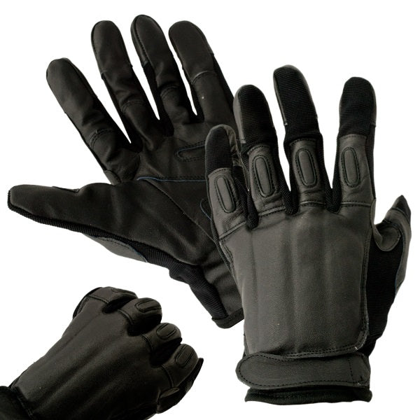 Full Finger Sap Gloves With Steel Shot Knuckles - Size Large