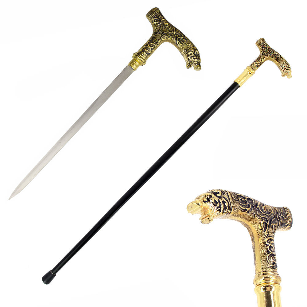 Bear Head Walking Sword Cane