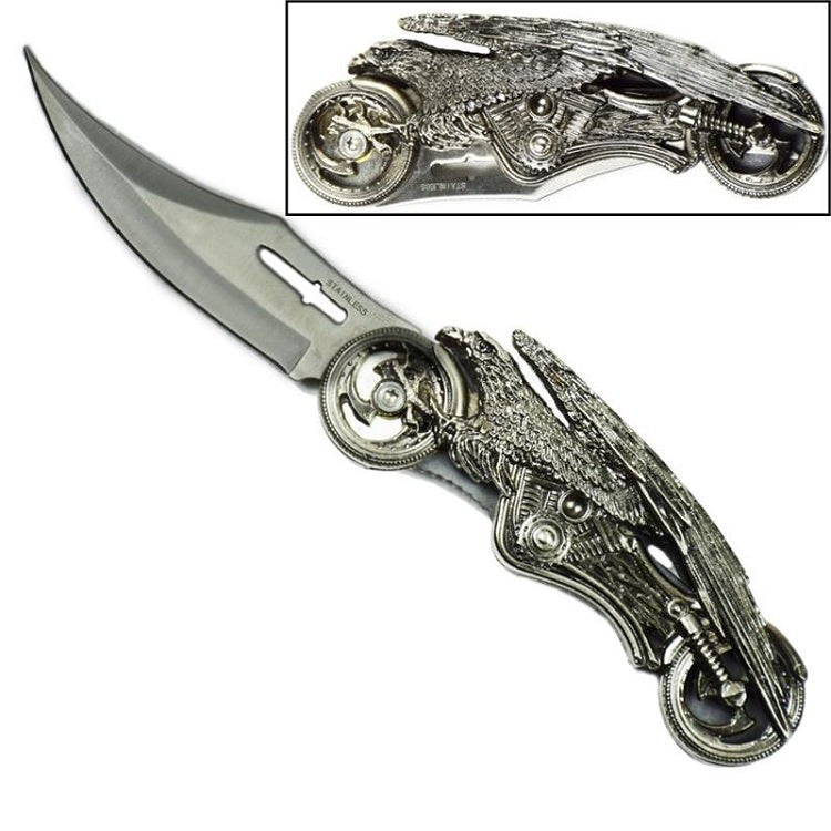 Eagle Motorcycle Folding Pocket Knife Collectible Stainless Steel Blade