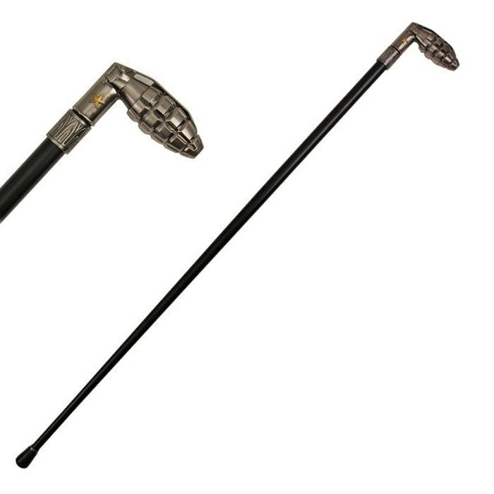 37 Inches Grenade Style Cane Gentleman's Walking Stick Cane