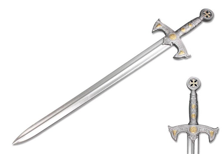 Foam Padded Knights Templar Crusader Sword Costume Prop Cosplay LARP