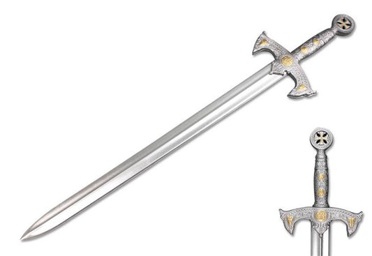 Foam Padded Knights Templar Crusader Sword Costume Prop Cosplay LARP