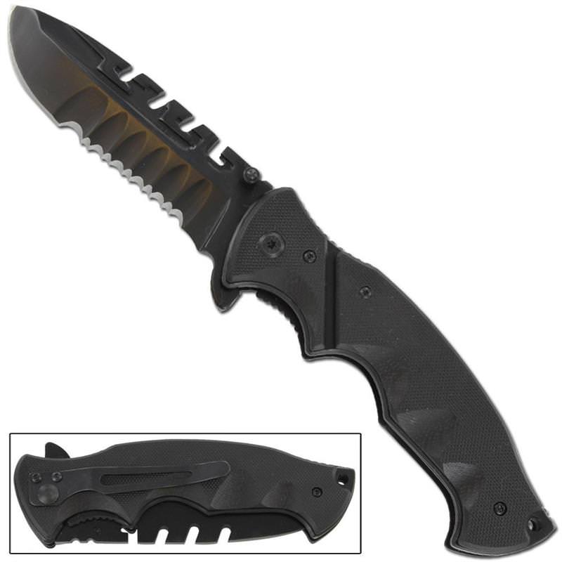 Deaths Guardian Spring Assist Pocket Folding Hunting Camping Knife