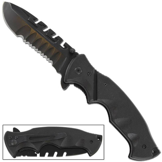 Deaths Guardian Spring Assist Pocket Folding Hunting Camping Knife