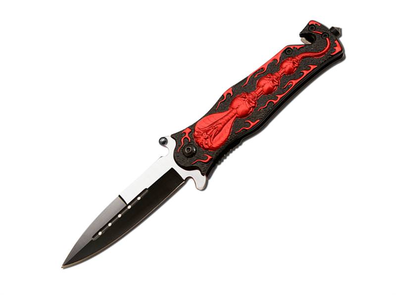 Spring Assist - Legal Auto Knife - Red Cobra Tactical Fighter