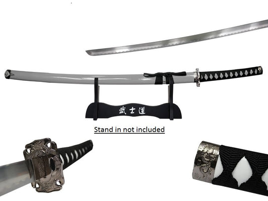 40 Inch Silver Dragon Samurai Sword