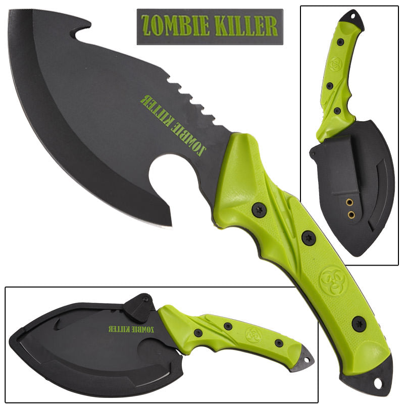 Zombie Killer Tactical Hunting Knife With Gut Hook Blade