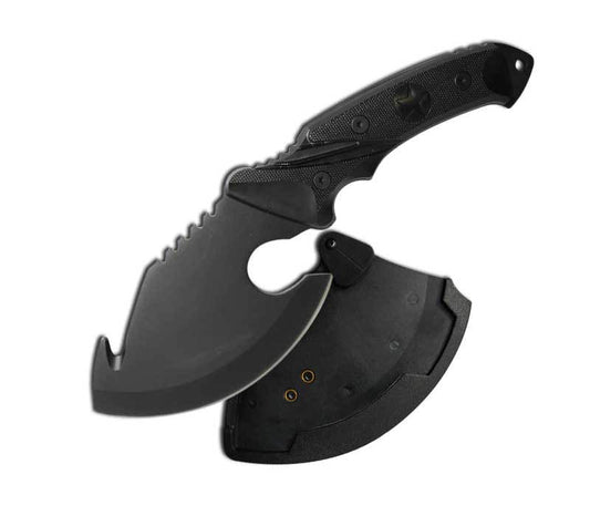 Full Tang Tactical Hunting Knife Hatchet With Gut Hook Blade