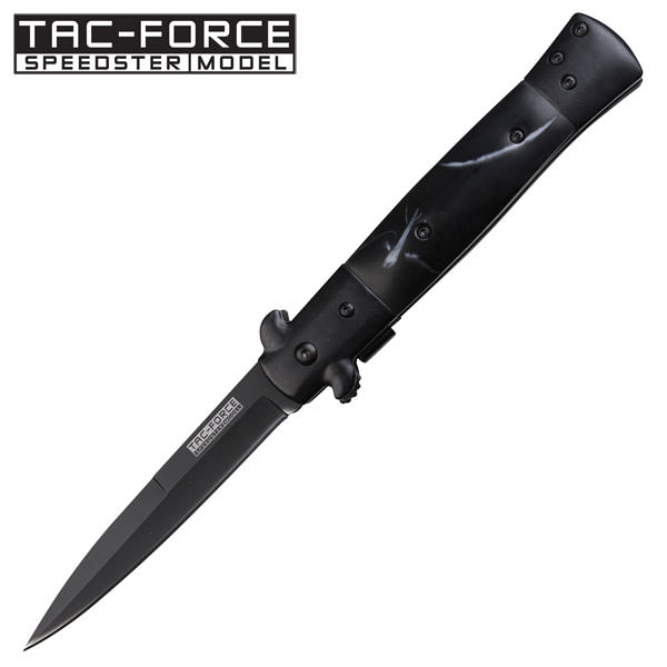 7" Pearl Stiletto Spring Assisted Folding Pocket Knife
