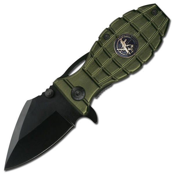 Special Weapon & Tactical Grenade Handle Rescue Spring Assist Knife