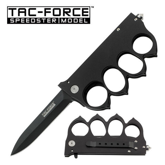 WWI Trench Knife Folder Spring Assist Knife Knuckle Handle