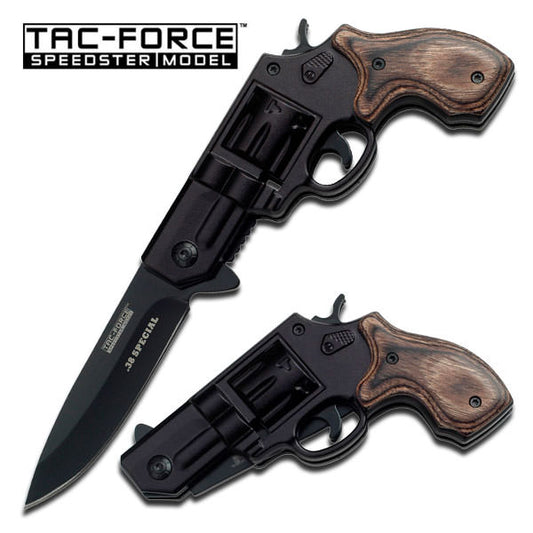 .38 Special Revolver Spring-Assisted Pocket Folding Knife