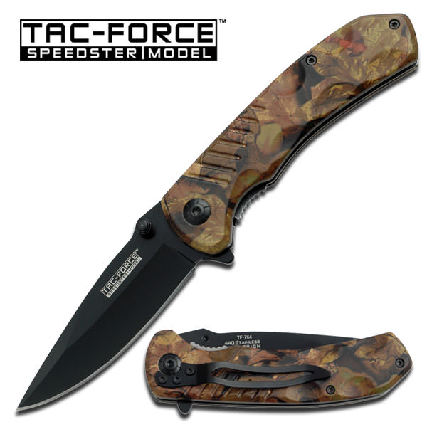 Hunter Camo Spring Assisted Folding Pocket Knife