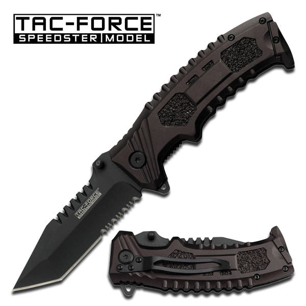 All Black Combat Spring Assisted Folding Pocket Knife