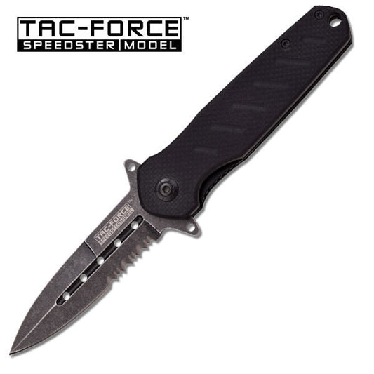 Tac-Force Black Handle Spring Assisted Knife Speedster Model