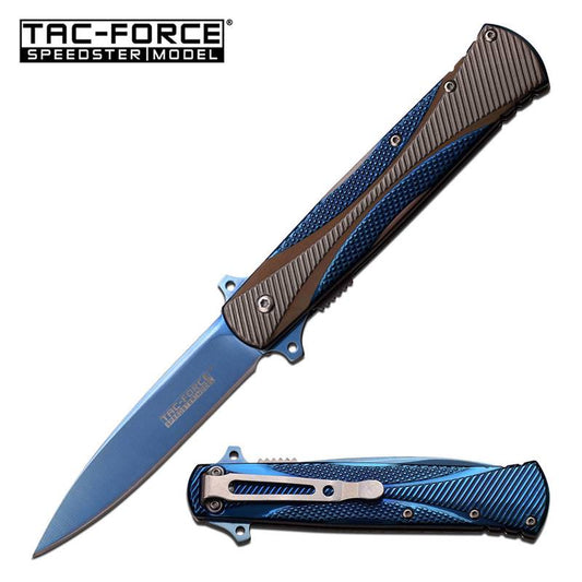 Tac-Force Blue Blade 5 Inch Closed Spring Assisted Opening Knife