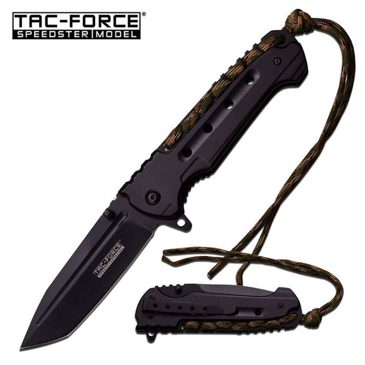 Tac-Force 4.75 Inch Closed Lanyard Handle Spring Assist Knife