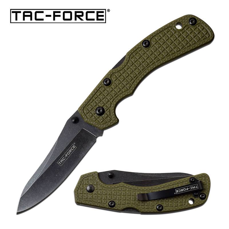 3.25" Gray Blade Green Slim Classic Lockback Pocket Knife