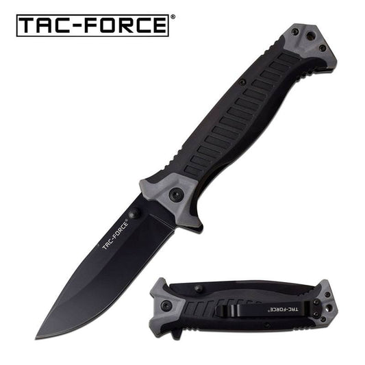 3.75" Black Blade Gray Military Combat Tactical Spring Assisted Knife