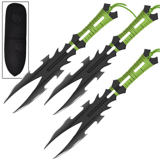 Dark Nexus 3 Piece Stainless Steel Aerodynamic Throwing Target Knife Set