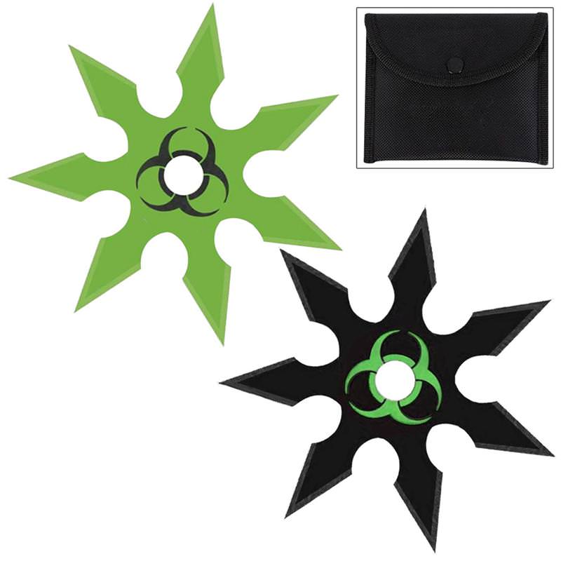Zombie Genocide 7 Point Throwing Star 2 Piece Set