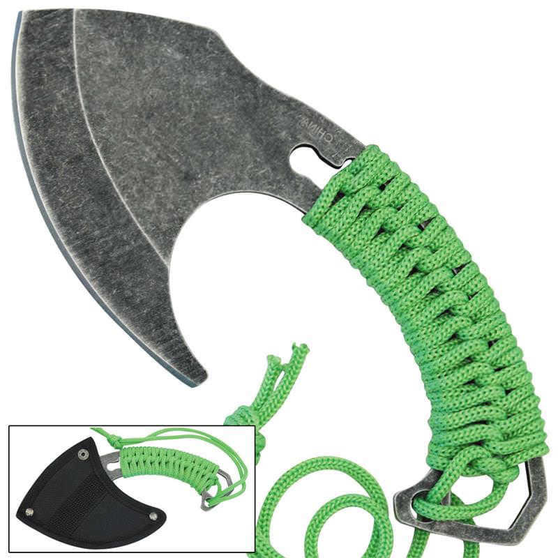 Lil Dark Fury Rocker Full Tang Hunting Camping Outdoor Fixed Blade Hatchet Axe