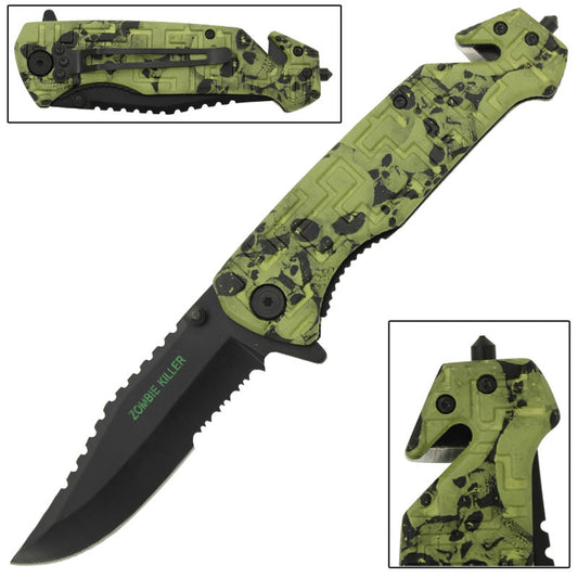 Zombie Killer Spring Assist Rescue Folder Knife