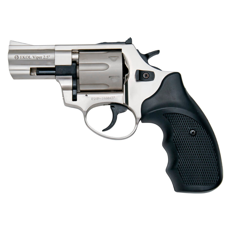 Viper 2.5 Inch Barrel 9MM Blank Firing Revolver Satin Finish